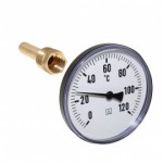 Afriso Bimetall Thermometer mit Tauchhülse 1/2“ AG Ø 100mm Länge 63mm 63695 