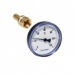 Afriso Bimetall Thermometer mit Tauchhülse 1/2“ AG Ø 63mm Länge 40mm 63702 