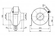 Maico Radial-Rohrventilator ERR 25/1 Wechselstrom, DN250 