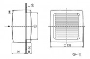 Maico Fensterventilator EVN 15 P für Entlüftung, mit Zugschnur, DN150 