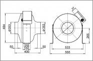 Maico Radial-Rohrventilator ERR 35/1 S Wechselstrom, starke Ausführung, DN355 