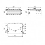 Maico Flachbox für Zuluft KFD 9040 Diagonalventilator, Kanalmaß 900 x 400 