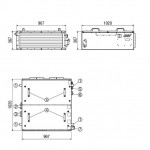 Maico Zuluftflachbox mit Kühlung KFD9030-K Diagonalventilator, Kanalmaß 900 x 300 