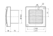 Maico Kleinraumventilator ECA 120 K Innenverschluss, Standard, DN120 
