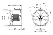 Maico Axial-Rohrventilator EZR 20/2 B Wechselstrom, DN200 