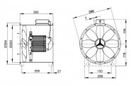 Maico Axial-Rohrventilator EZR 25/2 B DN250, Wechselstrom 
