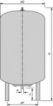 Wilo Membran-Druckbehälter Typ DE (200DE) 