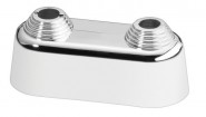 Simplex Design-Doppelrosette hoch 10-22mm x Achsabstand 50mm Kst. verchr. 