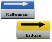 Simplex Kennzeichnungsaufkleber Erdgas PE gelb 