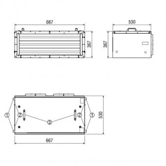 Maico Flachbox für Abluft KFD 6030-A Diagonalventilator, Kanalmaß 600 x 300 
