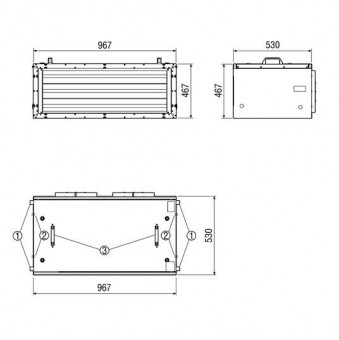 Maico Flachbox für Abluft KFD 9040-A Diagonalventilator, Kanalmaß 900 x 400 