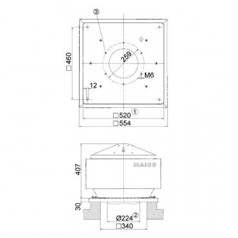 Maico Radial-Dachventilator GRD 22 Druck- oder Volumenkonstant, DN225 