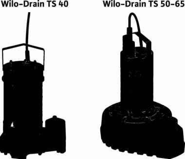 Wilo Schmutzwasser-Tauchmotorpumpe Drain TS 40/14-A,Rp 11/2,1x230V,0.75kW 