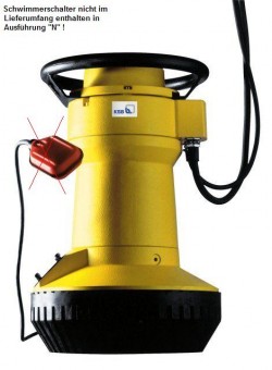KSB  Schmutzwasserpumpe Ama-Drainer B 100-75 N  3x400 V/50 Hz  7,5 kW  15,4 A  für sandhaltiges Wasser 