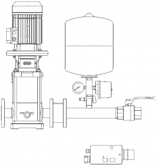 LOWARA Wasserversorgungsanlage GT 10 N 15SV01F011T 