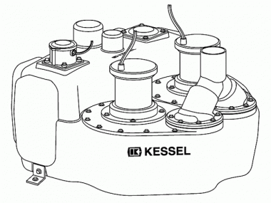 KESSEL-Hebeanlage Aqualift F Duo Doppelanlage mit Absperreinrichtung, 2,2 kW, 400V 